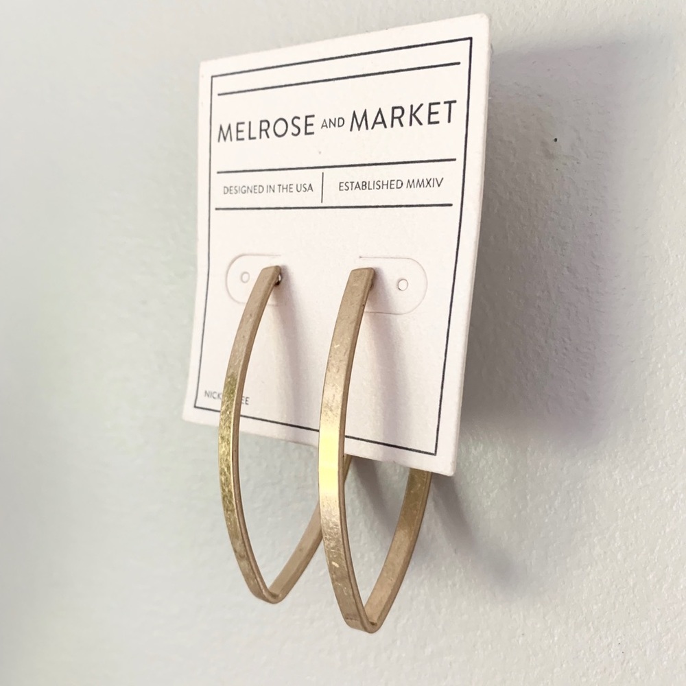 NEW Melrose & Market distressed gold earrings